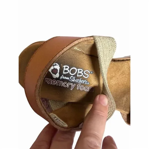 Skechers BOBS Women's Desert Kiss Sandals Brown Size 6 Slingback - Picture 5 of 9